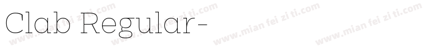 Clab Regular字体转换